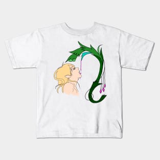 Copy of Elf drinking from a flower Kids T-Shirt
